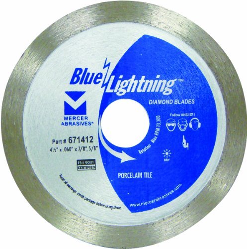 Mercer Abrasives 671412 Diamond Blade for Porcelain Tile, 4